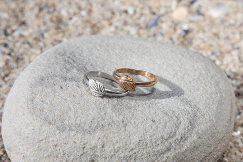 Flat Leaf Stacking Ring