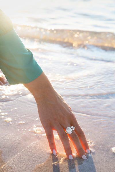 Periwinkle Cluster ring