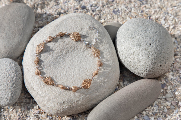 Mixed tiny shell tennis bracelet