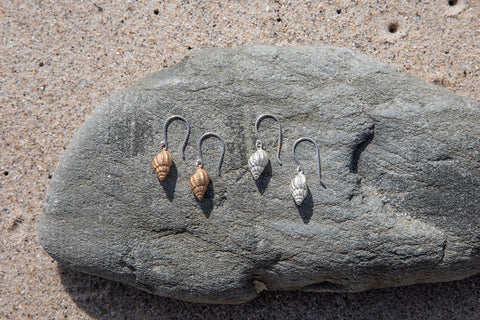 Lattice Dogwhelk shell earrings