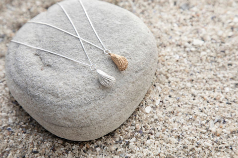 Ribbed Mussel shell pendant
