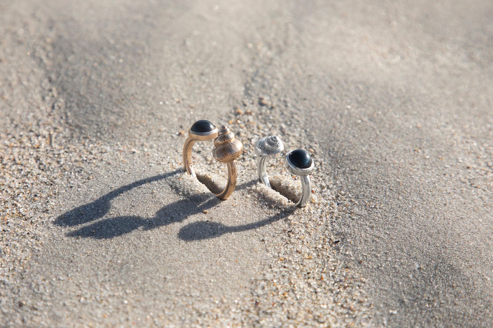 Snail and stone Ring