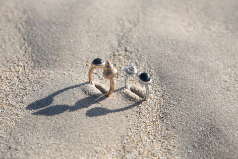 Snail and stone Ring