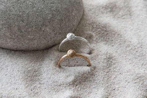 Tiny Periwinkle stacking ring