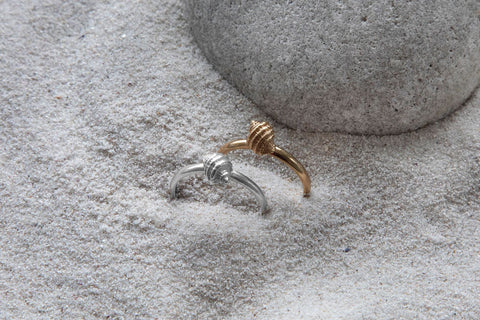 Tiny Girdled Dogwhelk shell stacking rings