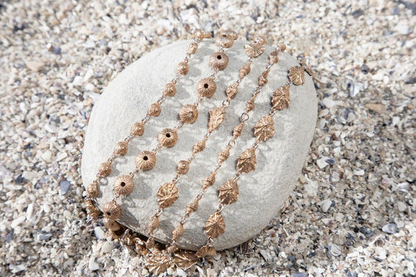 Tiny Papery burnupena shell tennis bracelet