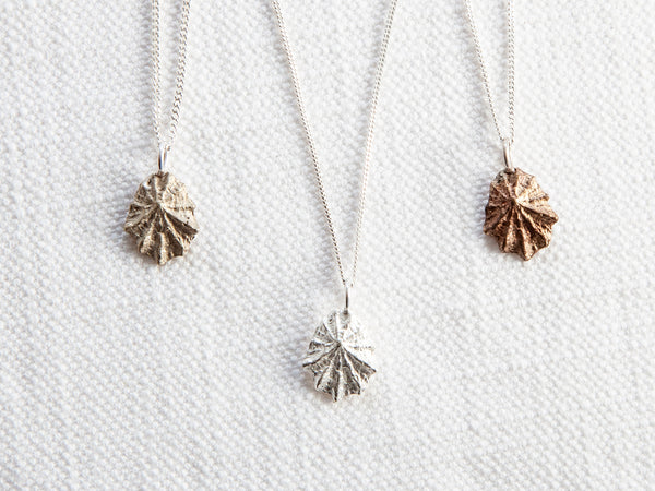 Limpet shell pendants