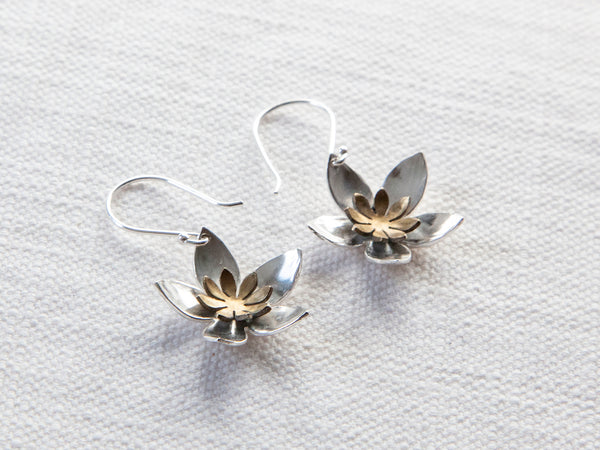 Large flower earrings